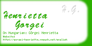 henrietta gorgei business card